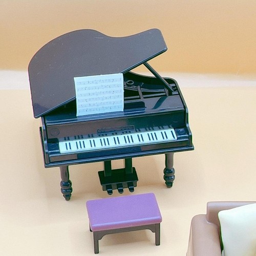 Dollhouse piano with stool - piano,