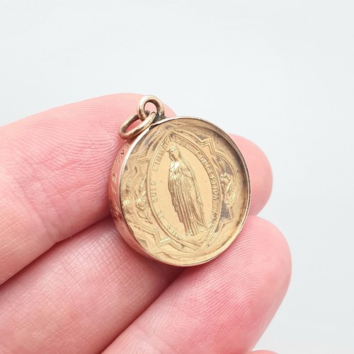 Antique 15ct gold religious - gold,