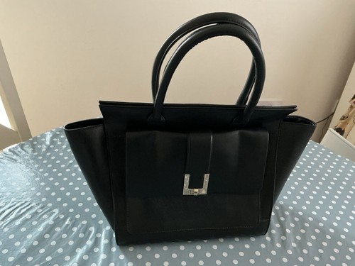 Black leather shopper lloyd - leather,