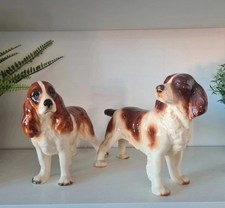 2 x retro spaniel dog ornaments