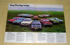 Vauxhall HC Viva Range August 1972 inc Viva, DeLuxe  SL, 1256, 1800, 2300