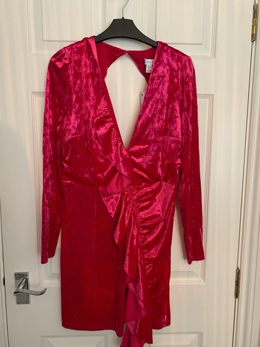 Topshop velvet pink - pink, dress
