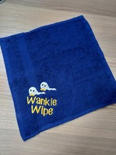 Embroidered Wanky Wipe on