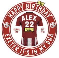 EXETER THEMED FOOTBALL EDIBLE