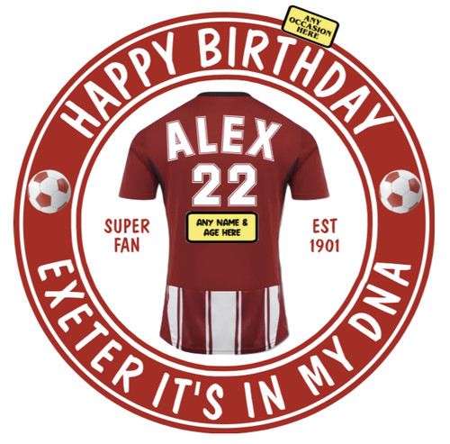 Exeter themed football - football, edible