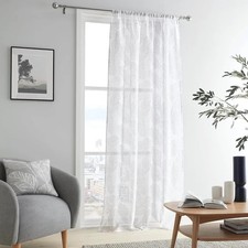 Fusion - Single Net Curtain for Windows W55 x L48 (140 x 122cm) - Voile Curtain