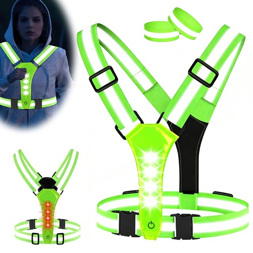 Led reflective vest running - led,
