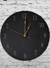 Slate Backward Wall Clock -
