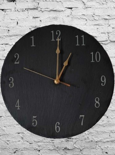 Slate backward wall clock - backward,