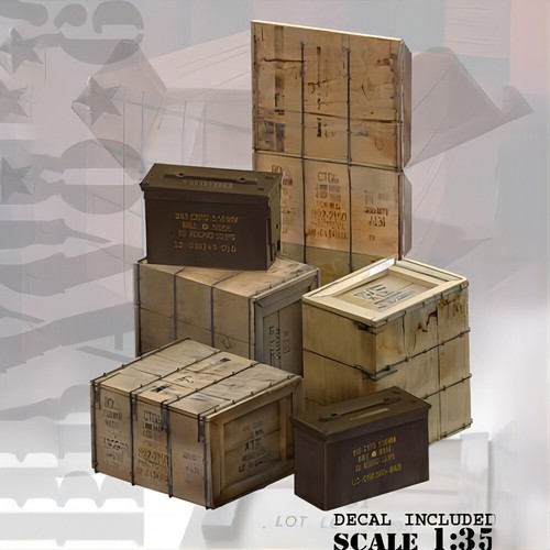 Scale modern ammo crates - 1/35,