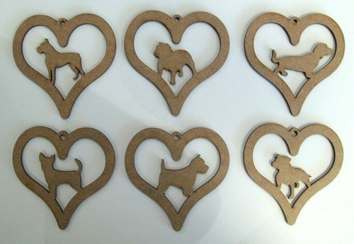 Mdf wooden dog pet - 4'',