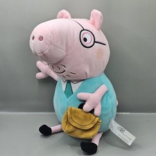 Peppa Pig's Daddy Pig With Briefcase Plush Soft Toy 12" Tall (Please Read Descr)