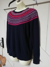 HOBBS MERINO WOOL SCANDI NORDIC FAIRISLE SWEATER SIZE L..UK 14..NEXT DAY POSTAGE