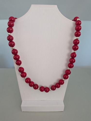 Handmade necklace red and - -,