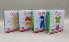 SIZZIX - Bitty Dies Bundle Of 4 Includes - Body / Overalls / Boy Hair  / Dresses