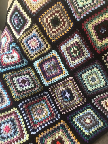 Granny squares handmade throw - handmade,
