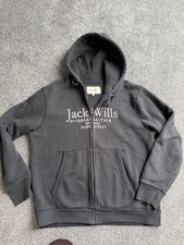 Jack Wills Men's Blue Zipped Hoodie - XL