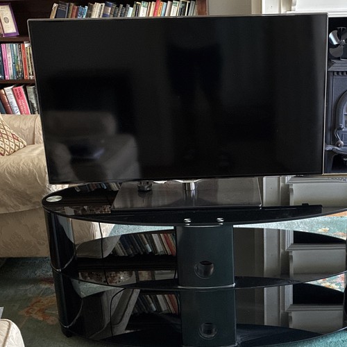 Black curved glass - black, tv