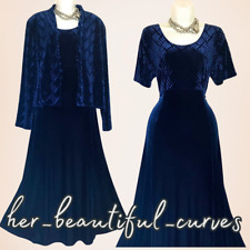 BERKERTEX VELVET EVENING OCCASION WEDDING PARTY DRESS SIZE 16 with Jacket