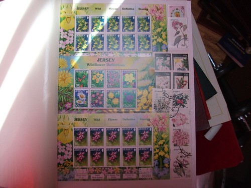 Stamp albums with stamps - with,