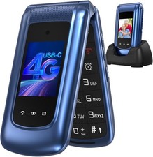 4G Senior Mobile Phone Simple for Elderly, Basic Cell with Large... 