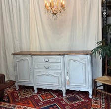 Antique French Sideboard Kitchen oak Dresser Base with Parquet Top