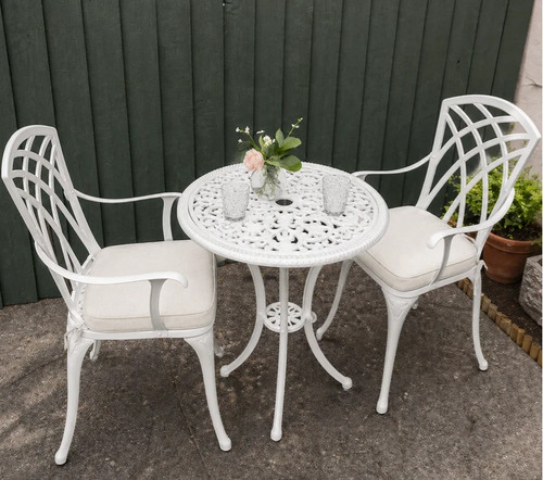 Cast aluminium bistro set - cast,