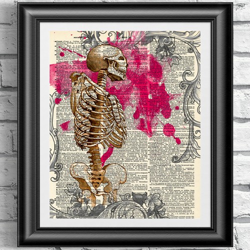 Gothic anatomical skeleton