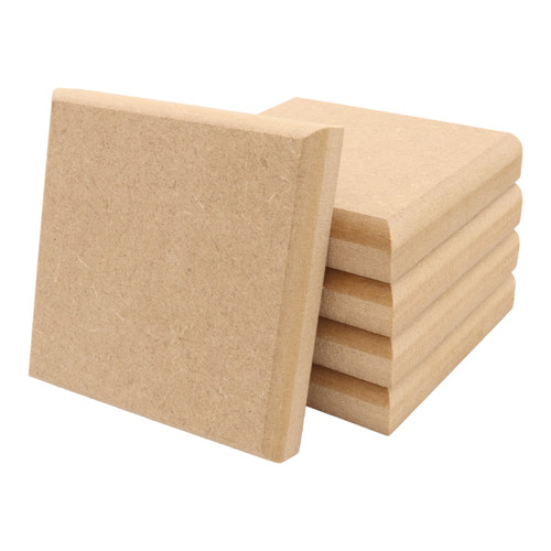 Wooden mdf square round - wooden, top