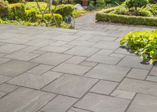 INDIAN SANDSTONE 'MARKETSTONE' GREY MULTI PATIO PACK - 20.93M2 -ONLY £15 PER M2!