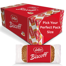 Lotus Biscoff Biscuits Caramel Snacks Individually Wrapped - Various Pack Sizes