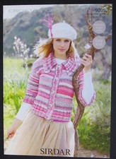 Sirdar Crofter Chunky Knitting Pattern 9205: Ladies' Cardigan / Jacket: 32-54"
