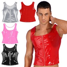UK Mens Faux Leather Wet Look