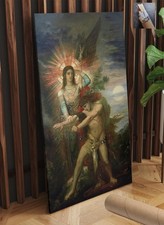 Religion Angels Gustave Moreau Jacob Angel CANVAS WALL ART 18x34 in