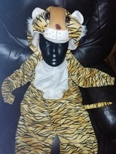 KIDS TIGER HALLOWEEN COSTUME VELVET  QUALITY  CHILDREN FANCY DRESS ANIMAL OUTFIT