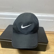 Nike Cap Mens One Size Black Featherlight 6 Panel Mesh Tailwind Dri Fit Y2K Hat