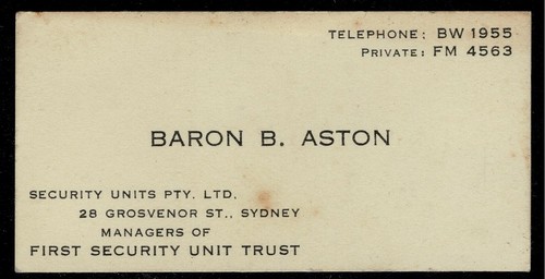 Vintage business card baron - vintage,
