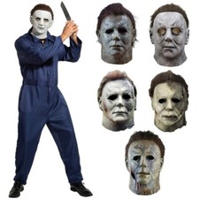 Michael-Myers Mask Cosplay Halloween Latex Full Head Adult-Size Fancy Dress Prop