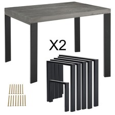 2pcs Industrial Steel Table