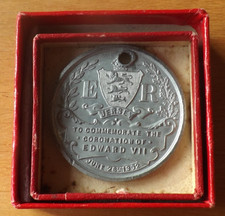 Jersey British Edward VII 1902 Coronation Medallion Very Nice Scarce....