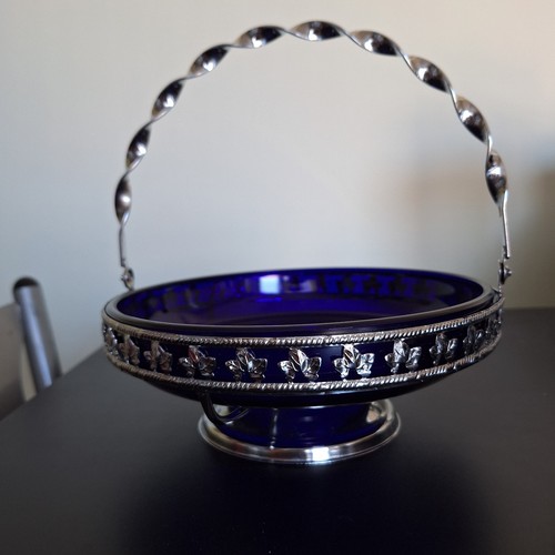 Vintage cobolt blue glass - blue,