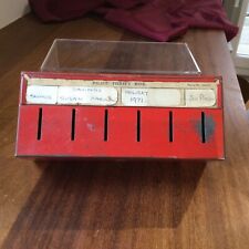 Vintage Pilot Thrift Box. Military. Steel 8.5” x 2.75” x 3.6” No Key