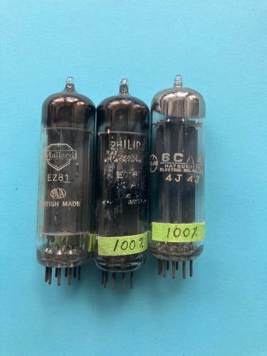 Three ez81 rectifier valves - three,