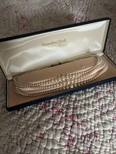 Pompadour Three Stranded Pearl Necklace