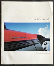 PONTIAC LeMans USA Car Sales Brochure 1988
