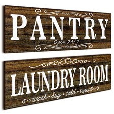 2 Pieces Pantry Sign Laundry