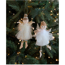 Soft Material Angel and Girl Christmas Hanging Ornament for Tree Decoration