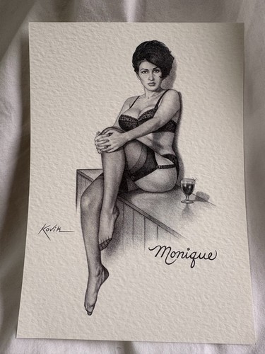 Erotic girl portrait drawing - erotic,