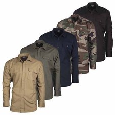 Mil-Tec Mens Ripstop Cotton Field Shirt Long Sleeve Military Army Uniform S-3XL