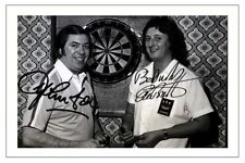 ERIC BRISTOW & JOHN LOWE SIGNED PHOTO PRINT AUTOGRAPH DARTS WORLD CHAMPION